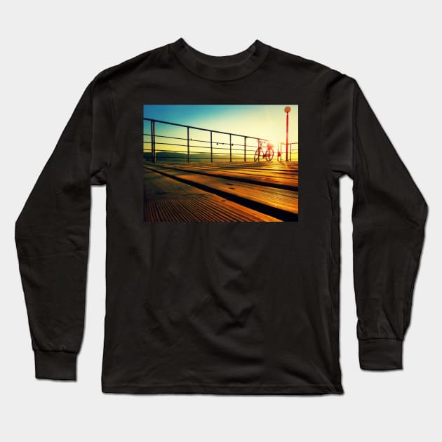 sunrise on the deck Long Sleeve T-Shirt by psychoshadow